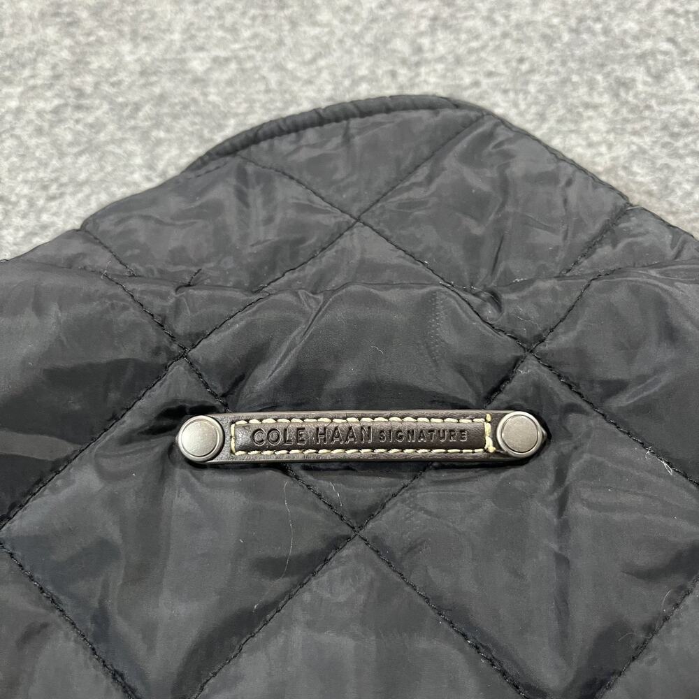 Cole Haan Coat Mens XL Black Quilted Parka Puffer Jacket Pockets Full Zip - Picture 11 of 11